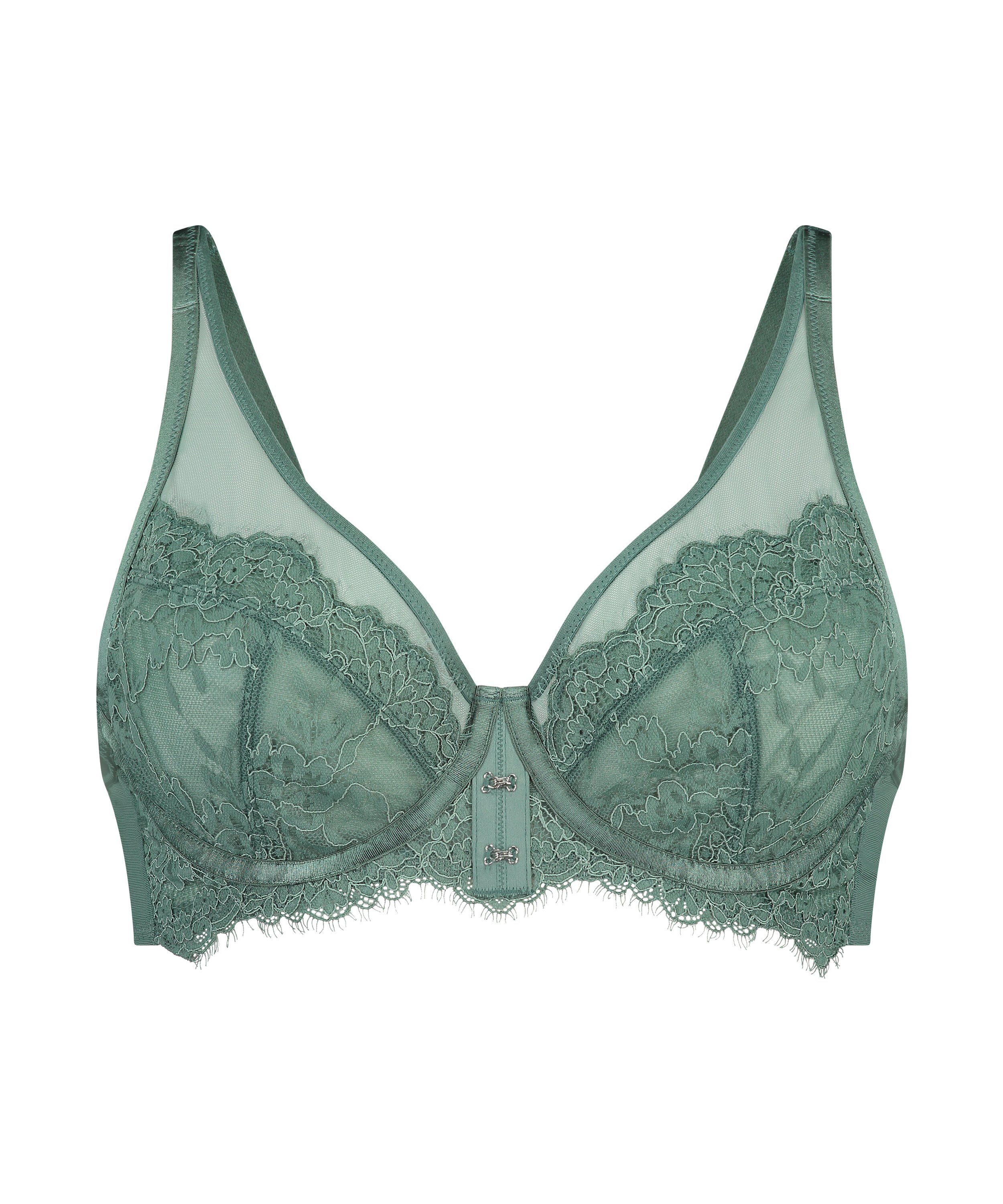 Bella Non-Padded Underwired Bra, Green, main