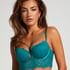 Isabella Padded Underwired Longline Bra, Green