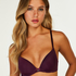 Plunge Padded Underwired Bra, Purple