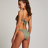 Scallop triangle bikini top, Green