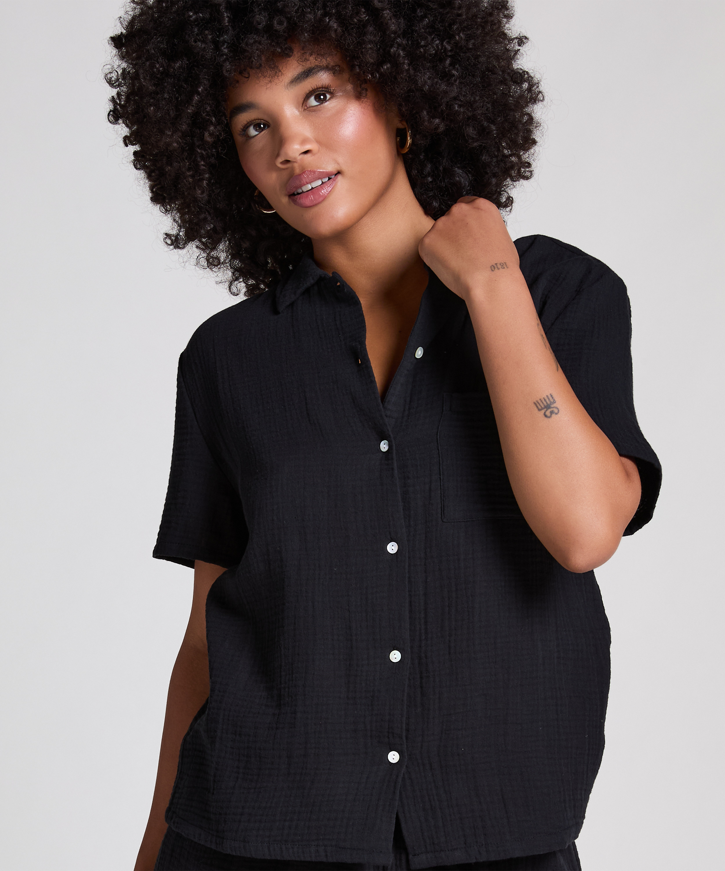 Muslin Jacket, Black, main