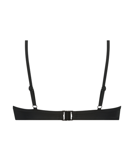 Sicily non-padded underwired bikini top, Black