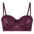 Macy padded strapless longline underwired bra, Purple