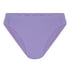 Scallop High-Leg Bikini Bottoms, Purple