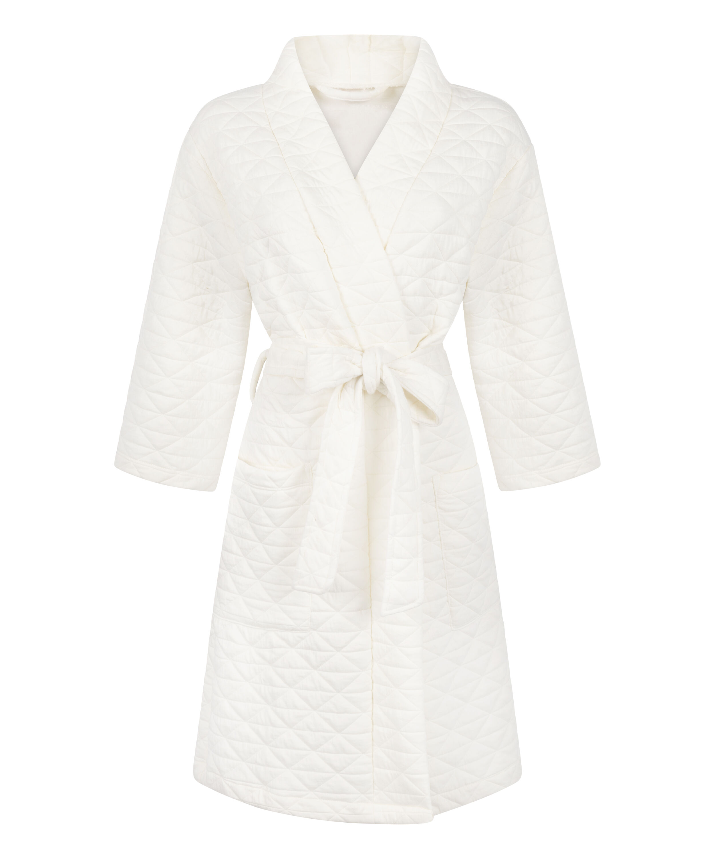 Quilted Robe, White