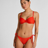 Luxe Padded Underwired Bikini Top, Red