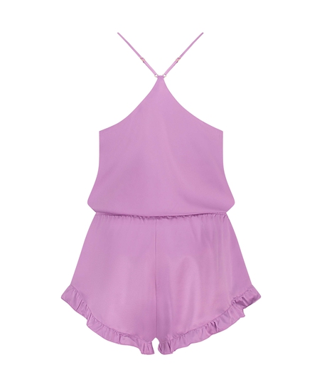 Satin Playsuit, Purple