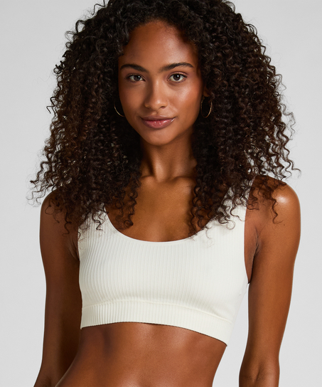 Dianne Scoop Bralette, White
