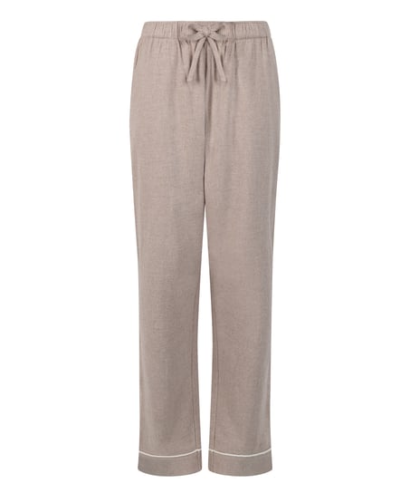 Flannel Pyjama Pants, Beige