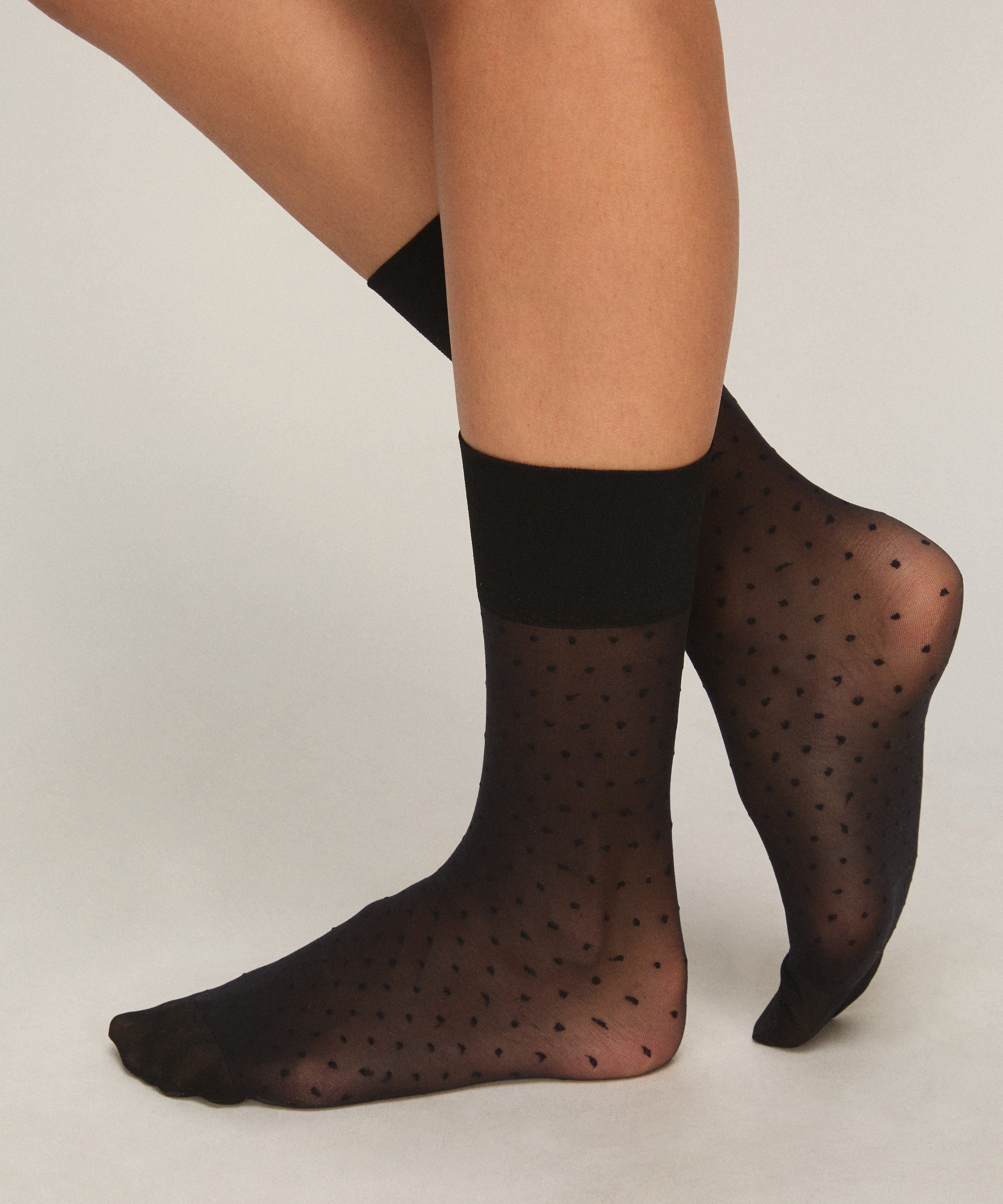 Sheer Socks Dots, Black, main