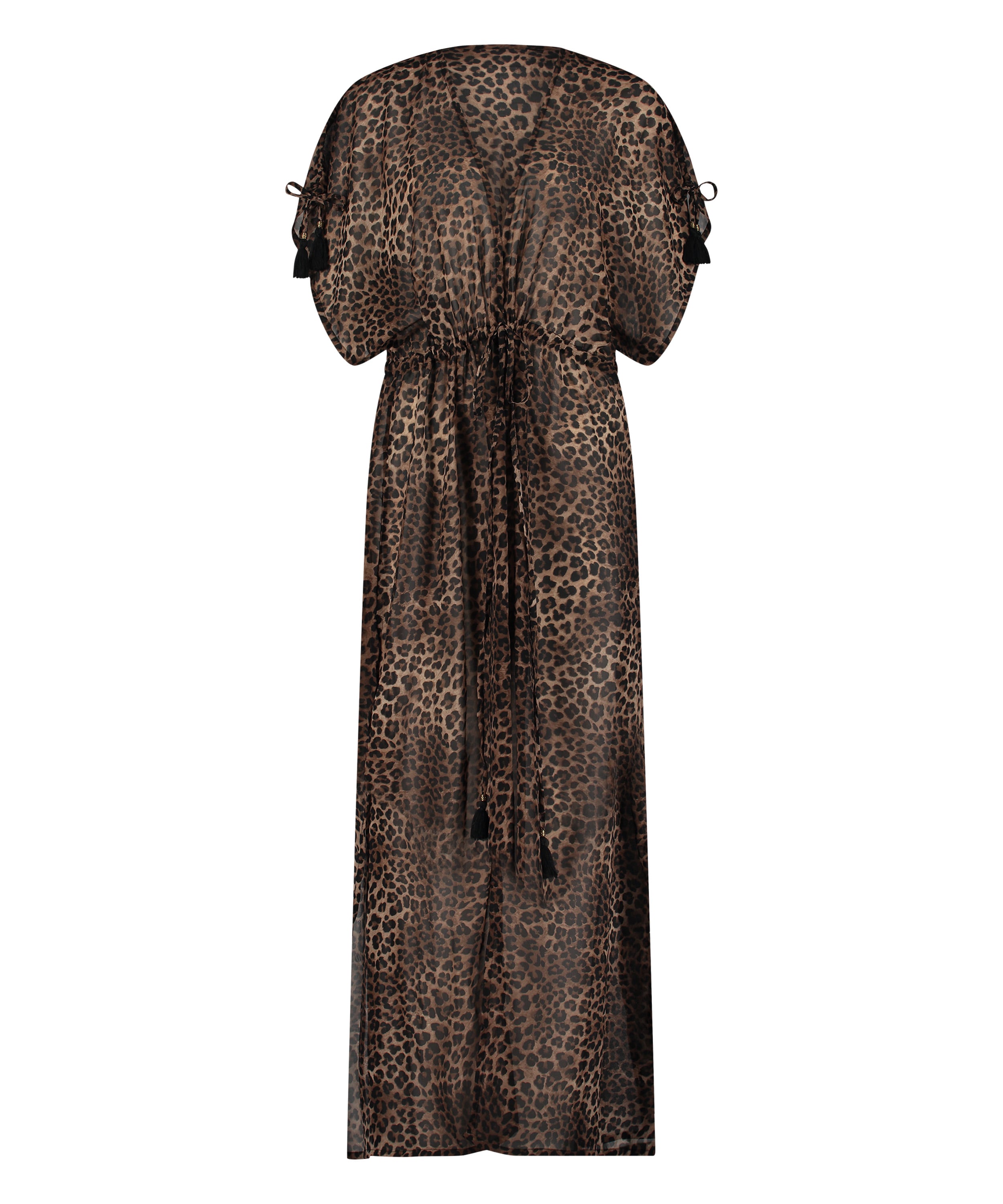 Sheer Kimono, Brown, main