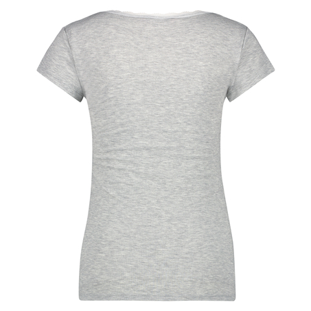 Top Rib V-Neck, Gray