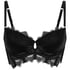 Zoe Padded Longline Underwired Bra, Black