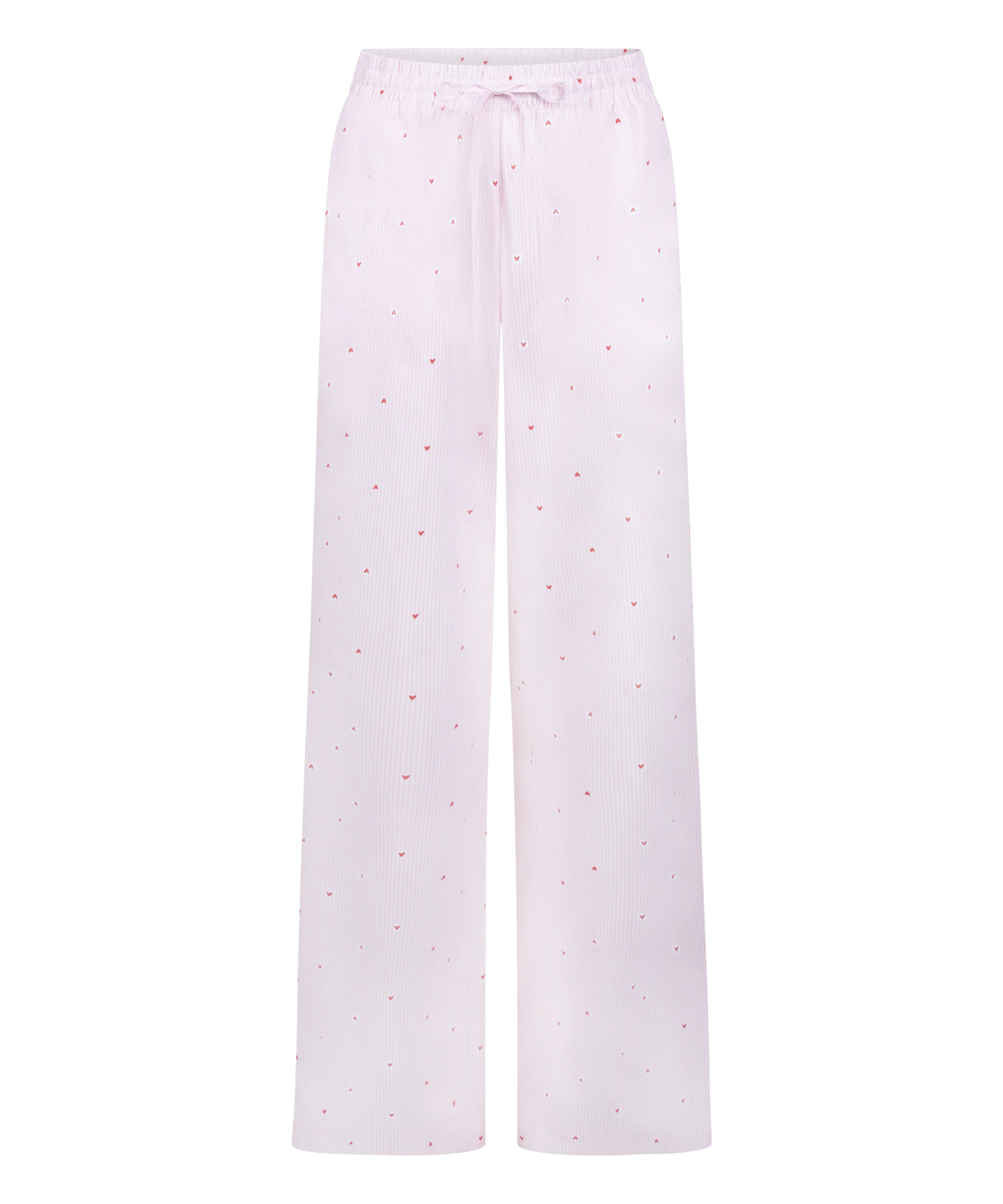 Pant Cotton Stripe Heart, White