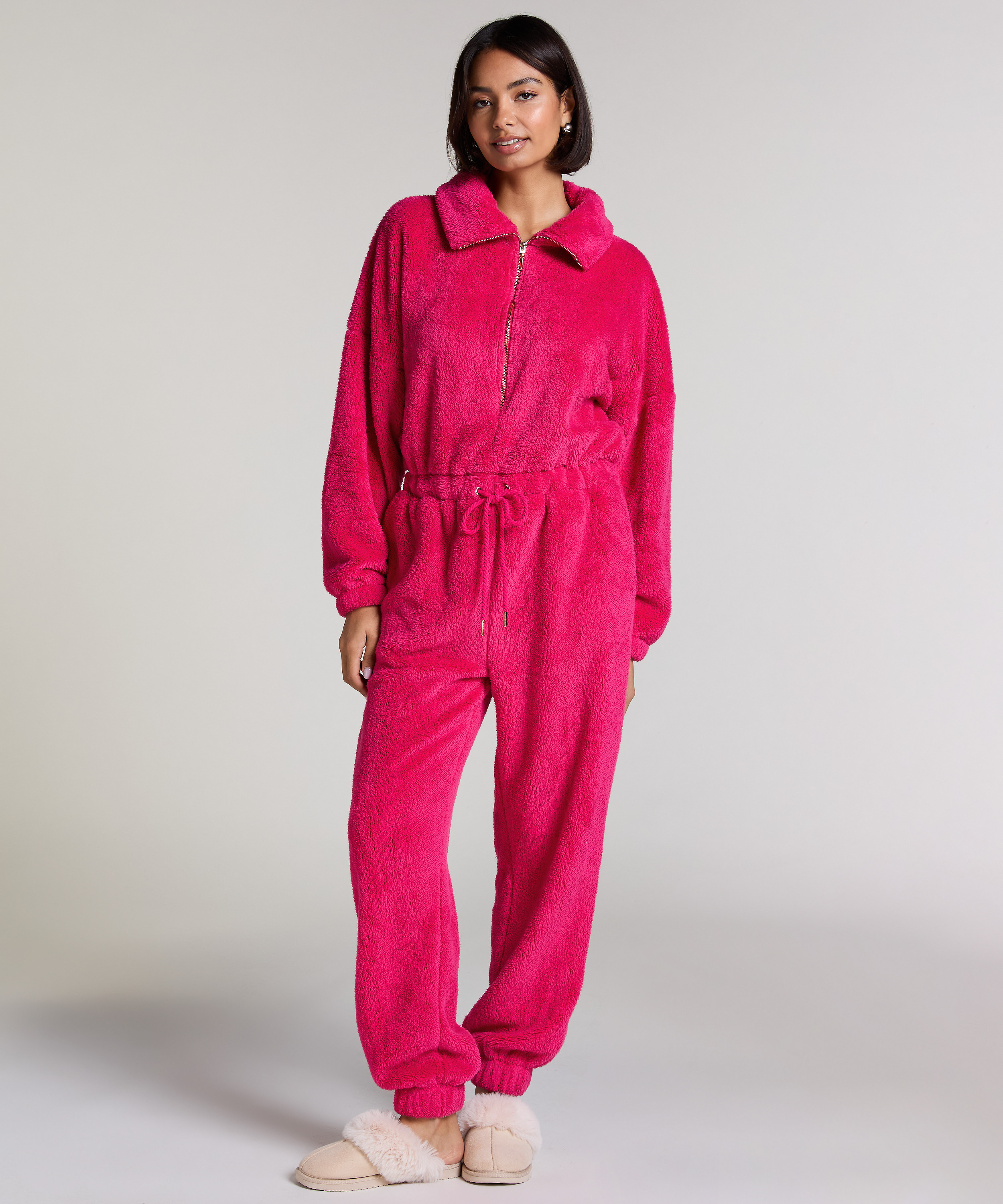 Fleece Onesie, Pink, main