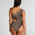 Amalia One Shoulder Bathingsuit, Brown