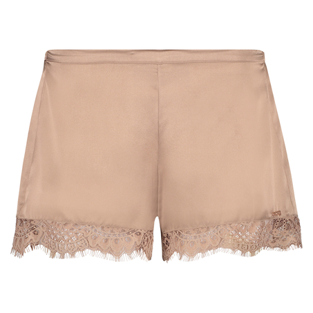 Scallop Lace silk pyjama shorts, Pink