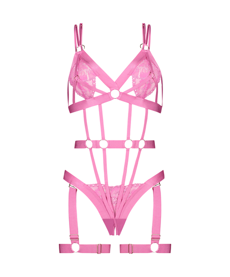 Private Hedonist Open Crotch Body, Pink