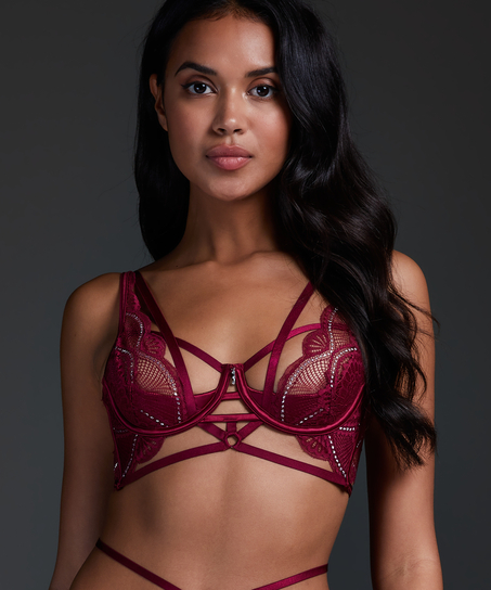 Lyra Non-Padded Longline Underwired Bra, Red