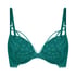 Daisy Padded Underwired Maximizer Bra, Green