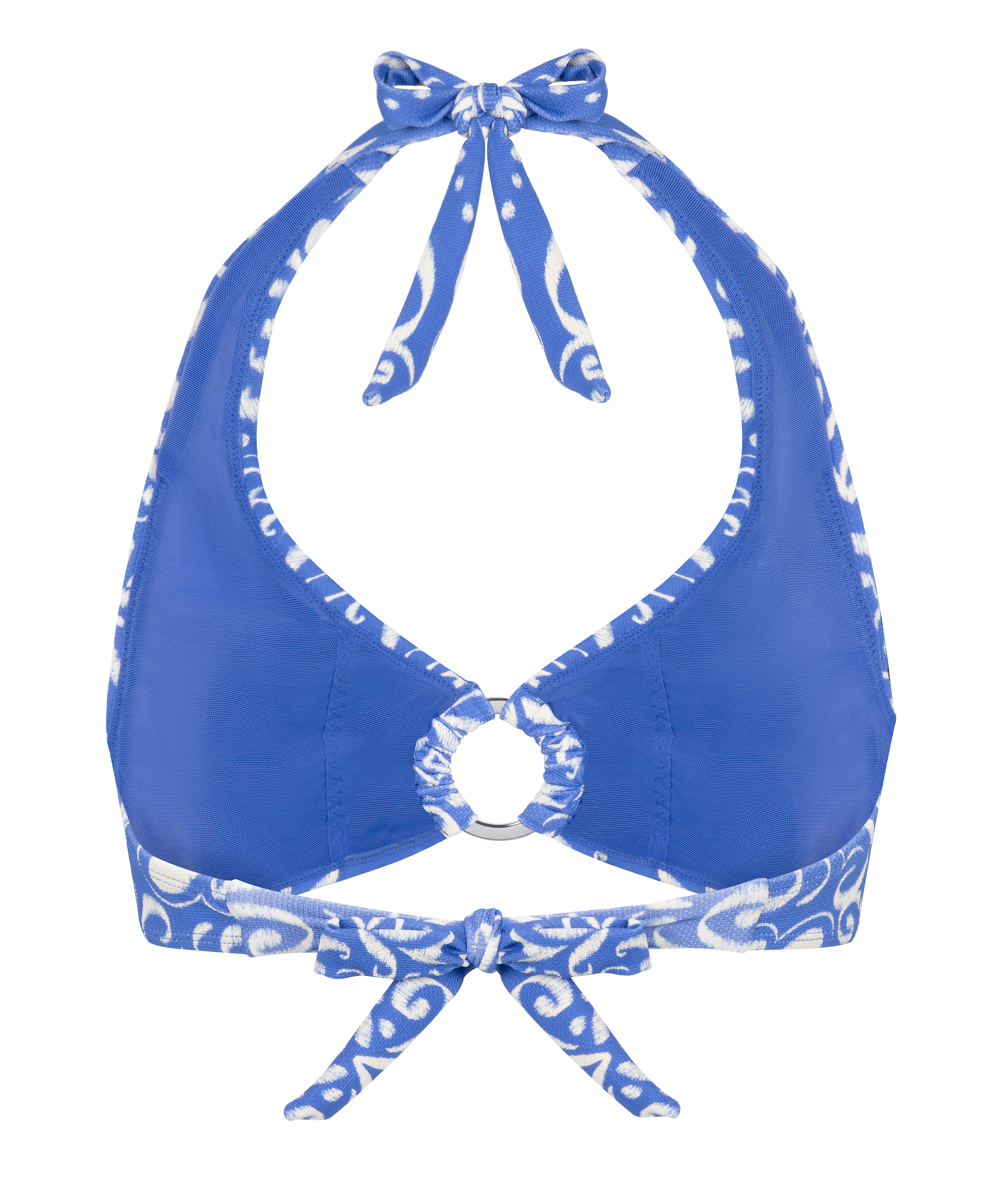 Cancun Halter Crop Top, Blue, main