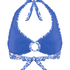 Cancun Halter Crop Top, Blue