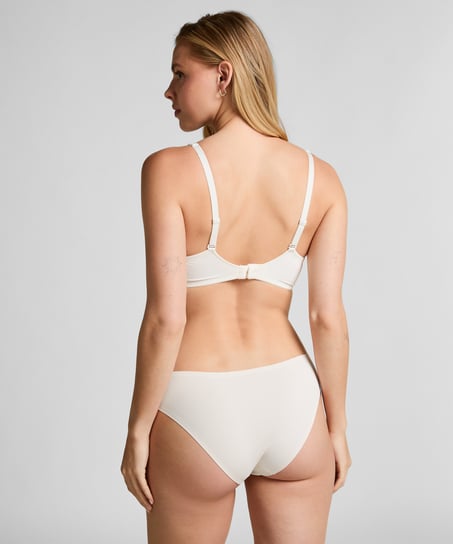 Mesh non-padded underwired bra, White