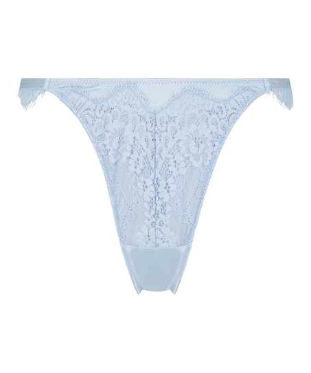 Violet High Leg Thong, Blue