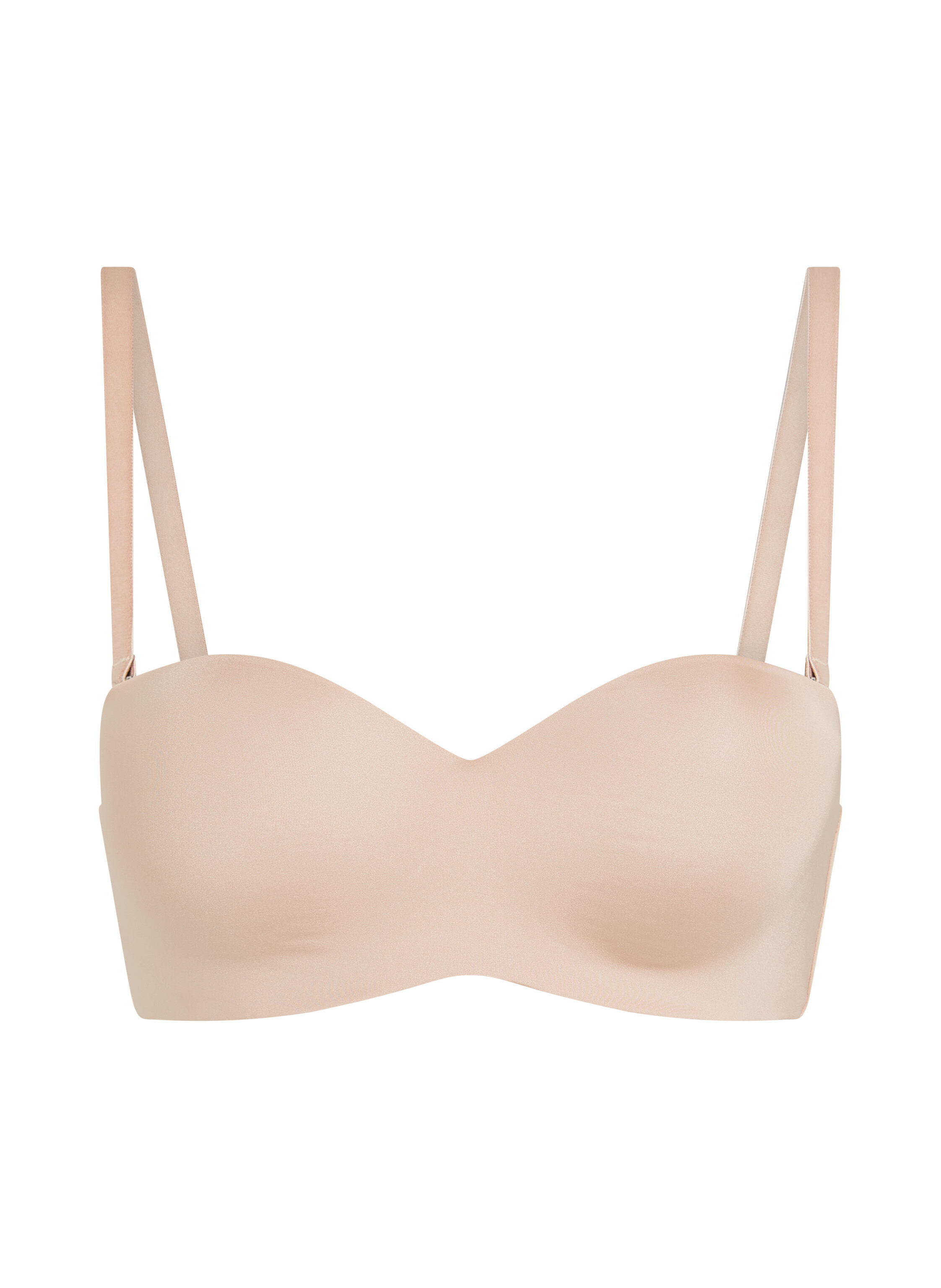 Smooth Padded Underwired Strapless Push-Up Bra, Beige