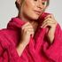 Short Fleece Bathrobe, Pink