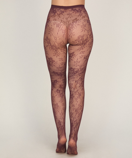Tight Allover Lace Fishnet, Purple