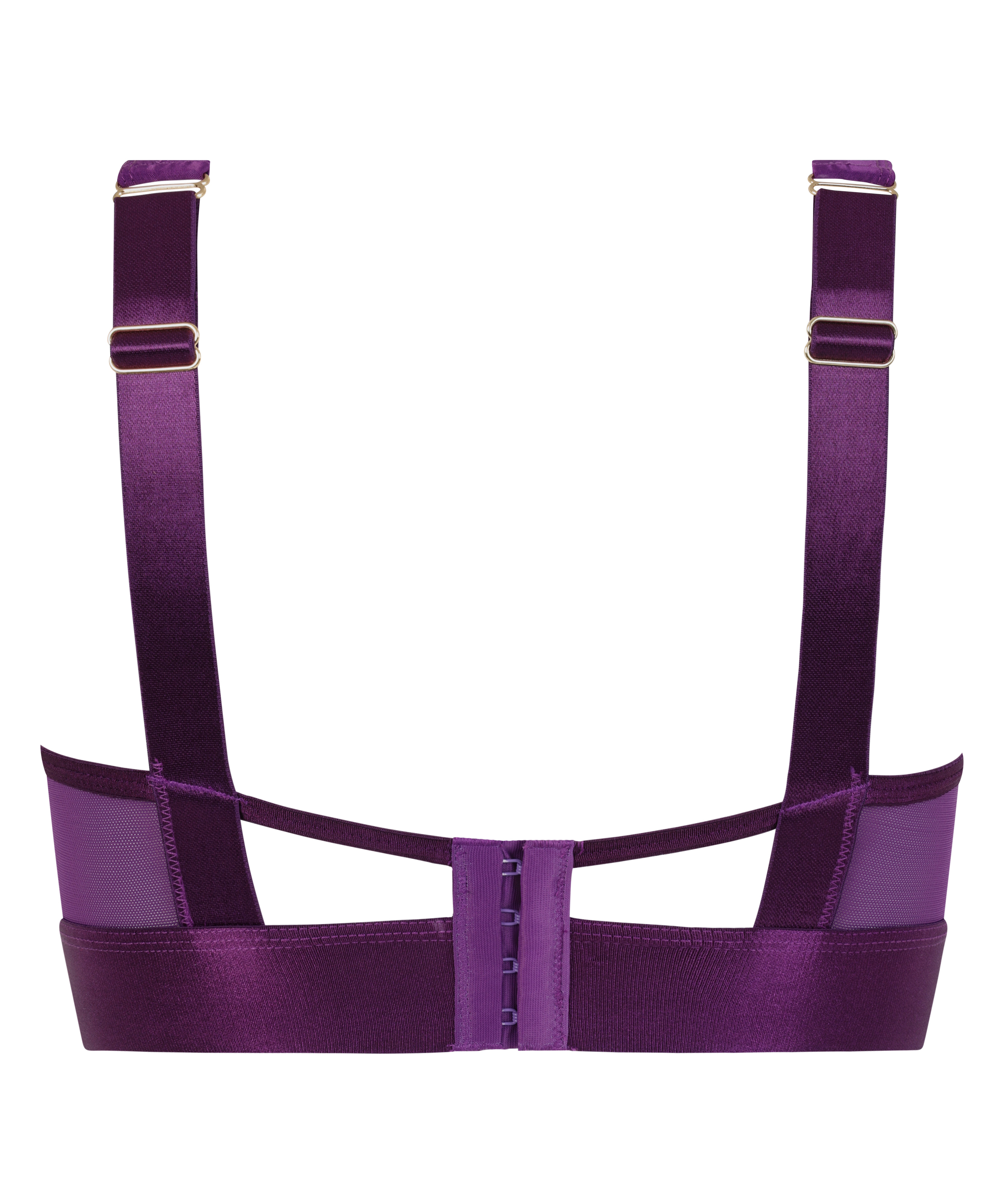 Elsa Padded Underwired Longline Bra, Purple, main