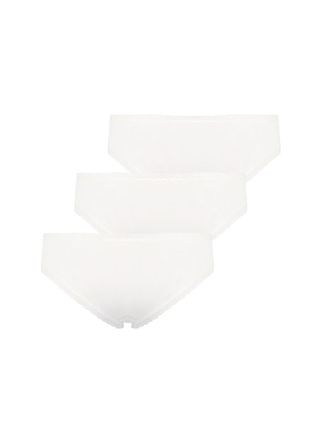 3-pack Georgia Cotton Brazilian shorts, White