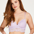 Shiloh Padded Longline Non-Underwired Bra, Purple