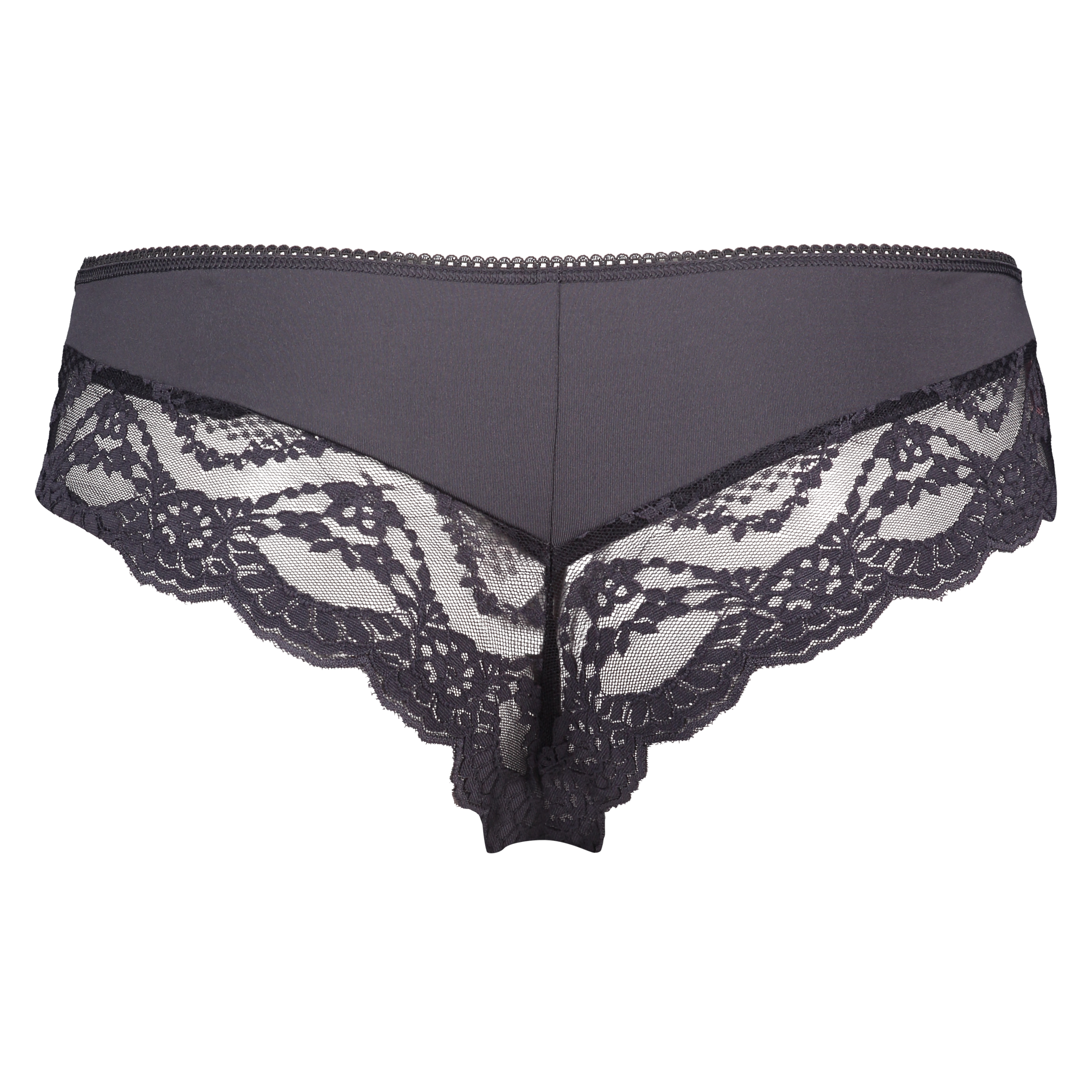 Ruched lacey brazilian micro contrast, Gray, main