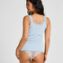 Singlet Rib Jersey Lace, Blue