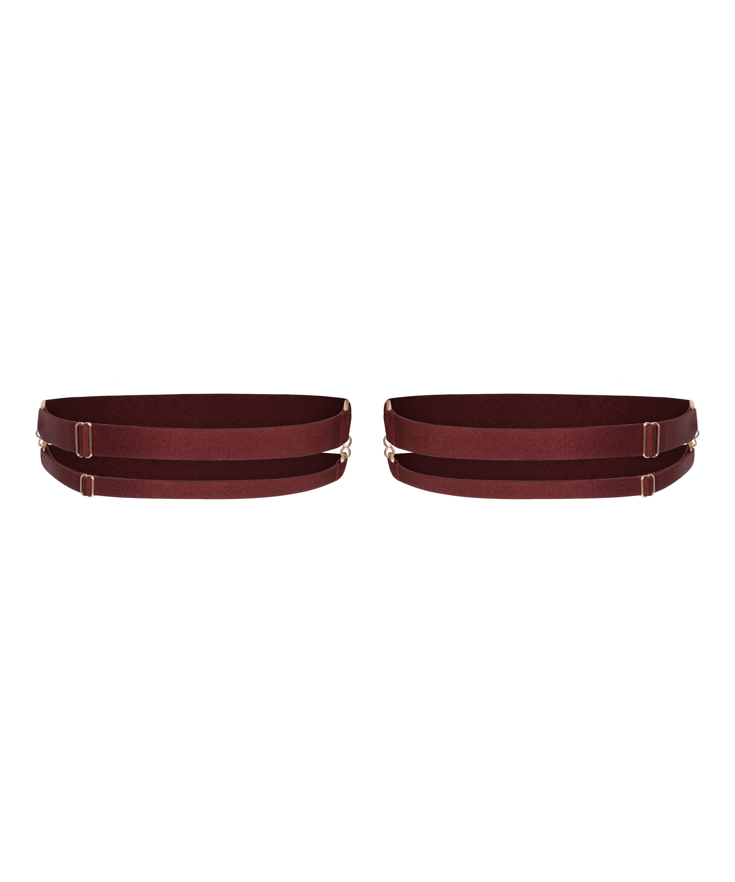 Elastic Leg Garters, Red, main