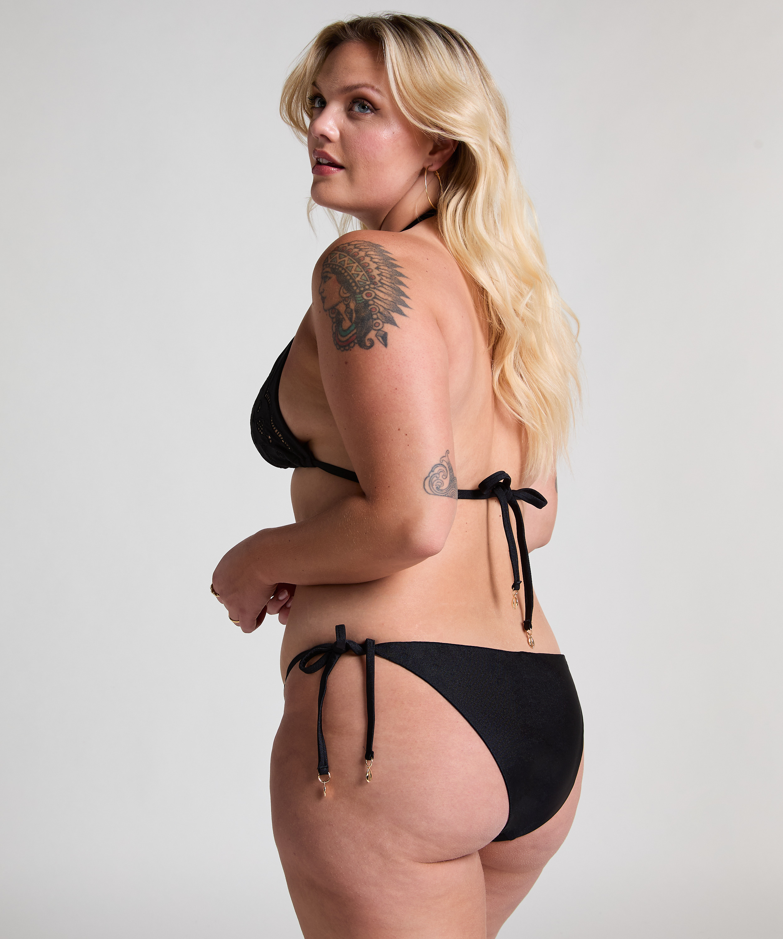 Boho Cheeky Bikinibottom, Black, main