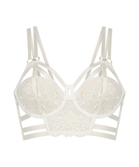 Piper Non-Padded Longline Underwired Bra, White