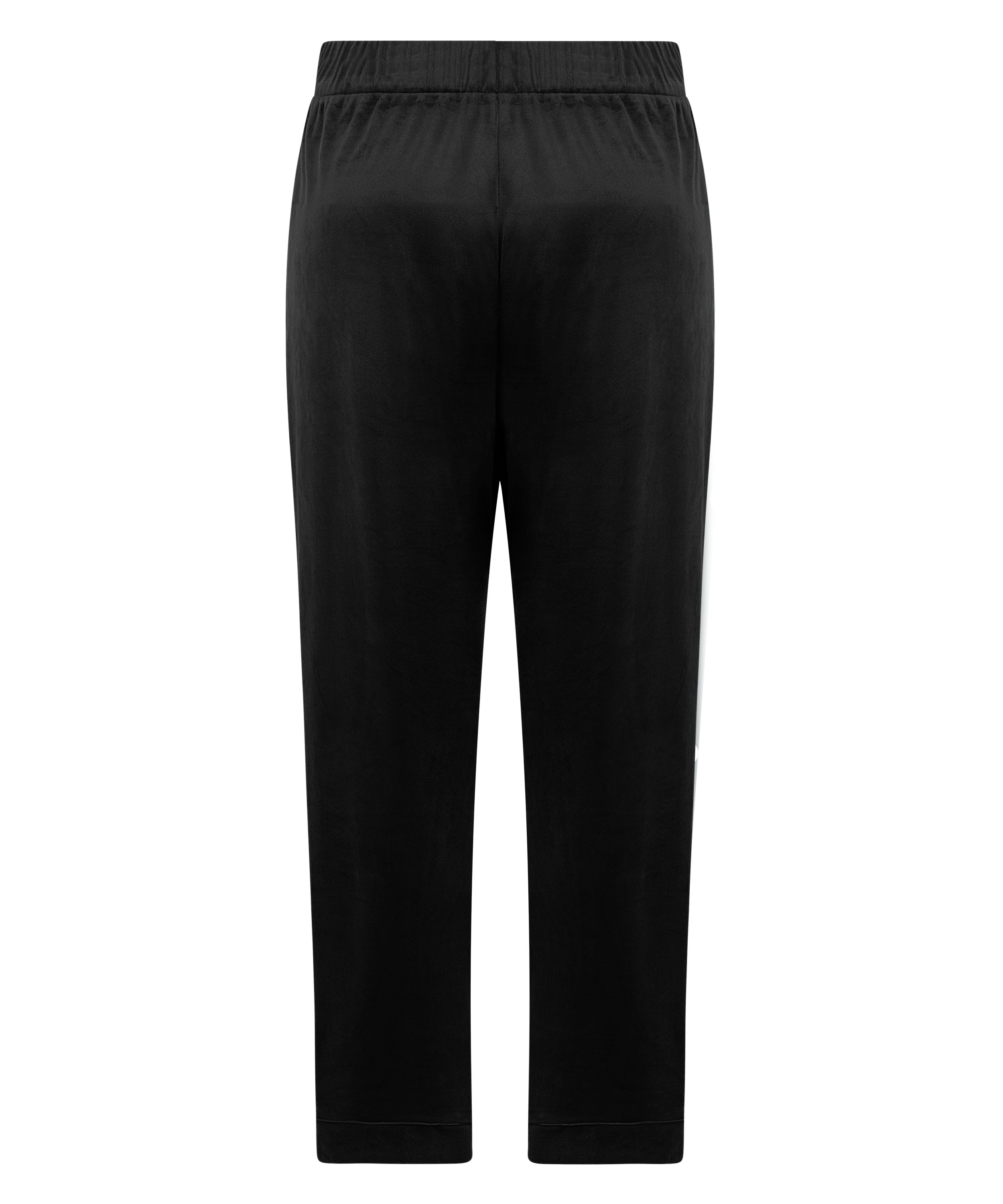 Velvet Pyjama Pants, Black, main