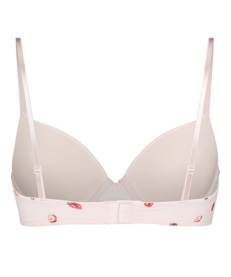 Plunge Padded Underwired Bra, Pink