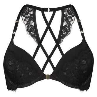 Amanda Padded Push-Up Underwired Bra, Black