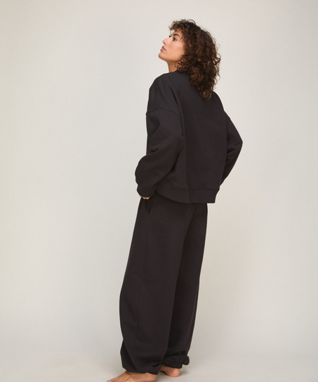 Top Crew Brushed Sweat, Black