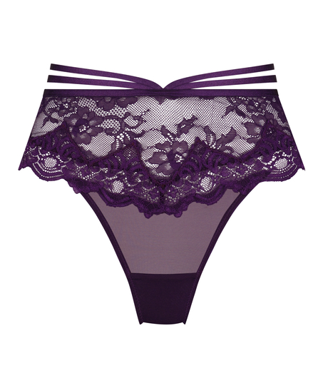 Sienna High Leg Thong, Purple
