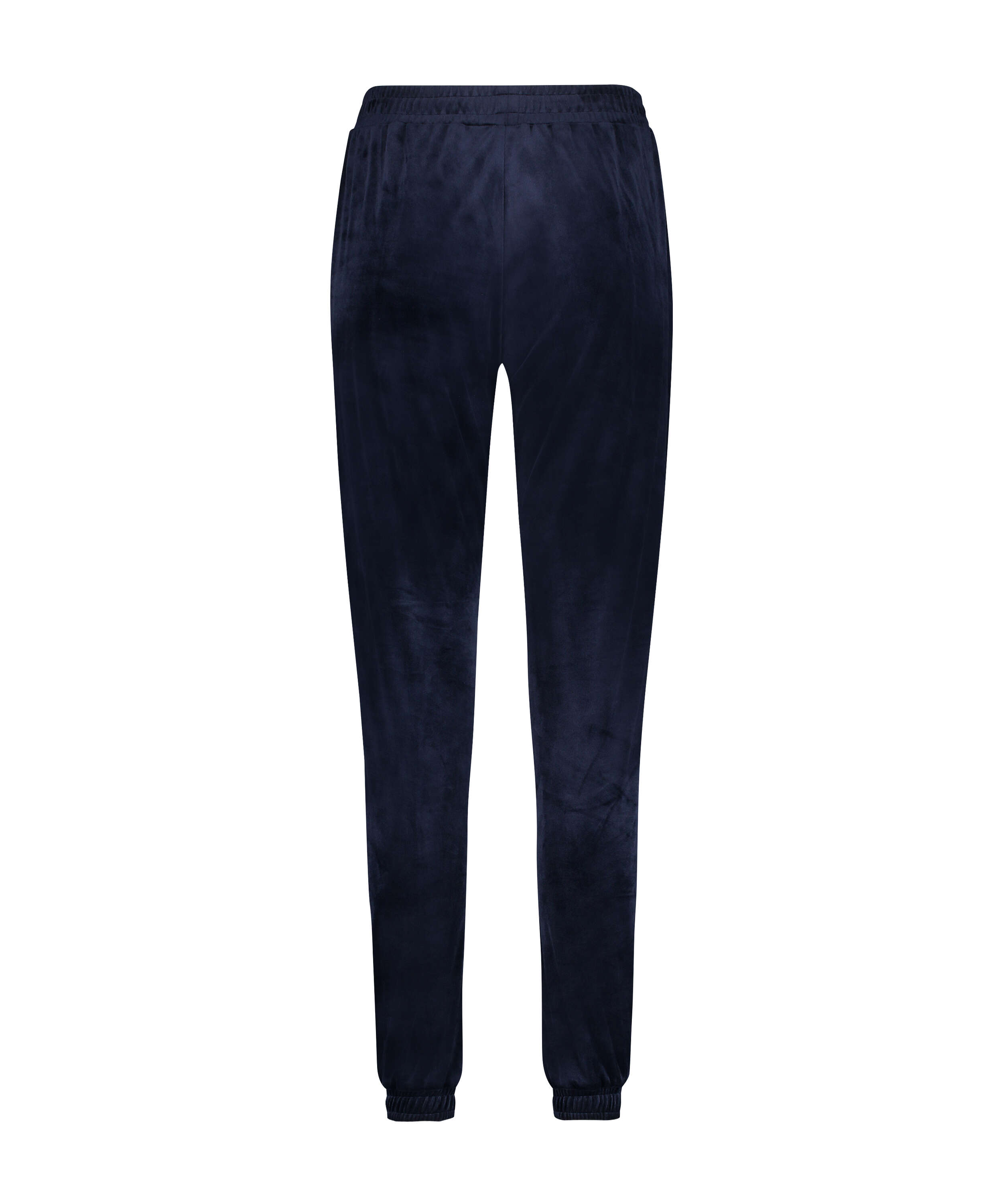 Velour Jogging Pants Pin-tucked, Blue, main