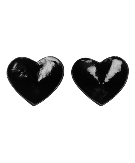 Nienke Heart Nipple Covers, Black