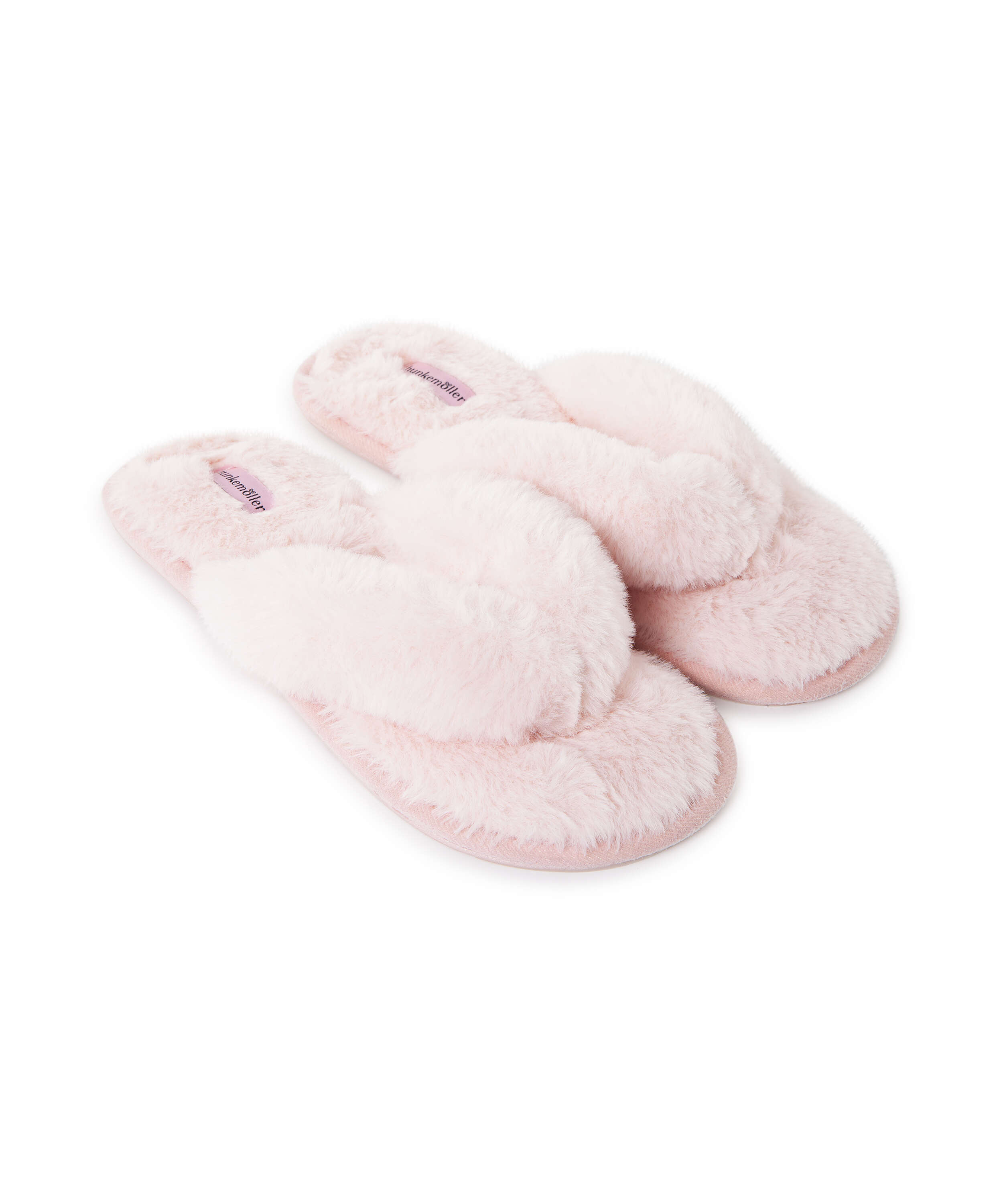 Fake Fur Slippers, Pink, main