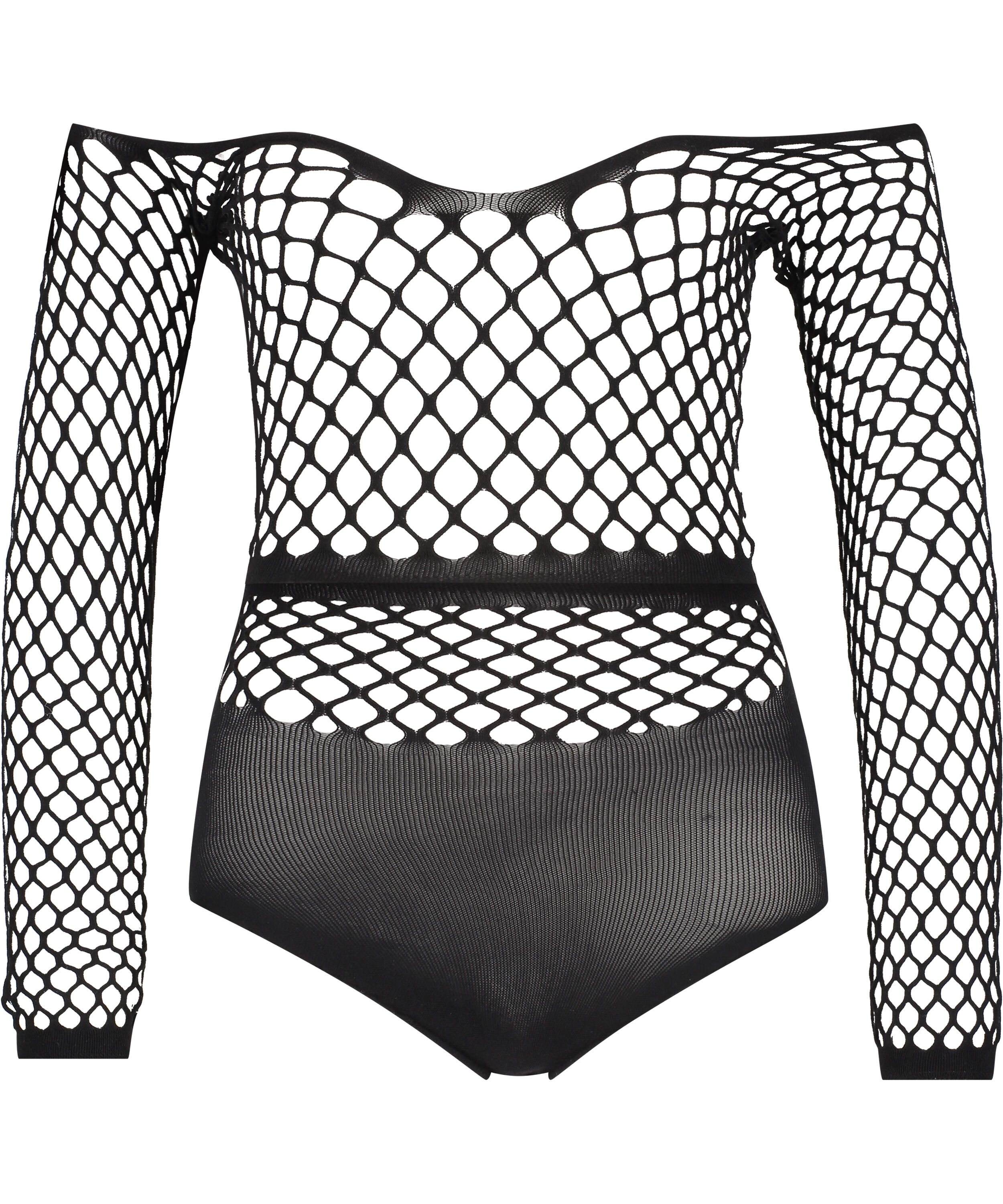 black fishnet jumper