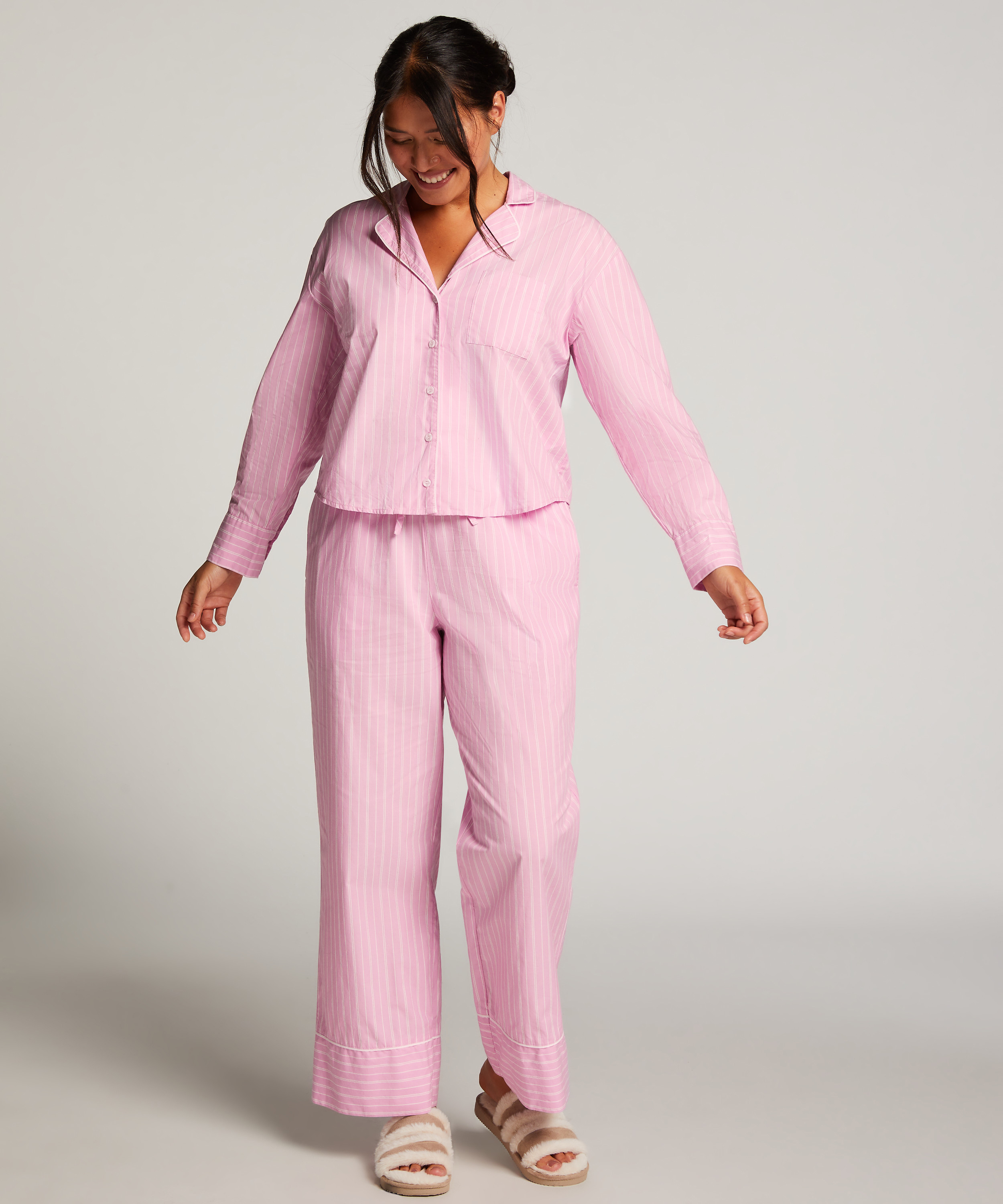 Cotton Pyjama Pants, Pink, main