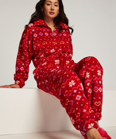 Onesie fleece, Red